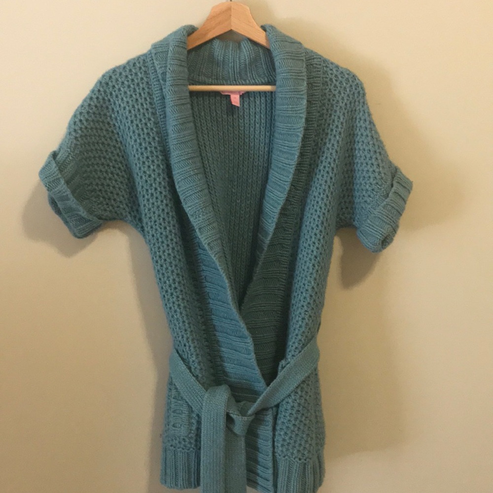 Lilly Pulitzer Blue Wrap Sweater M